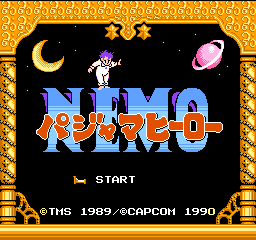 Pajama Hero - Nemo (Japan) Title Screen